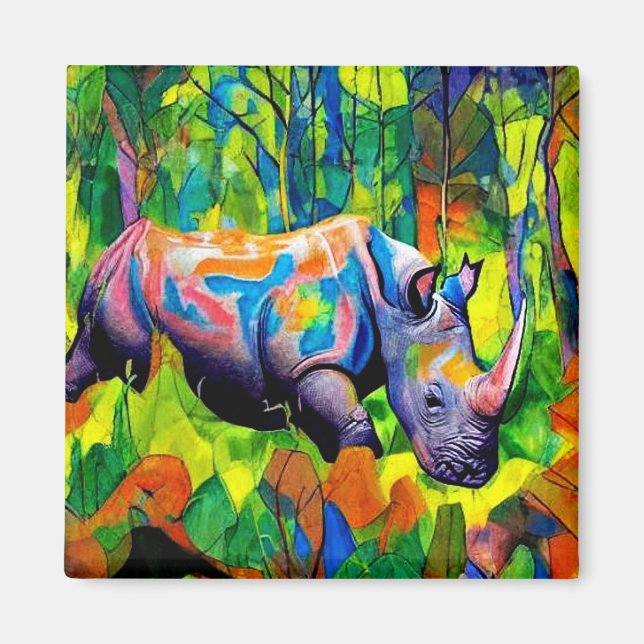 Rhino reflektierendes Blattwerk Magnet (Vorne)