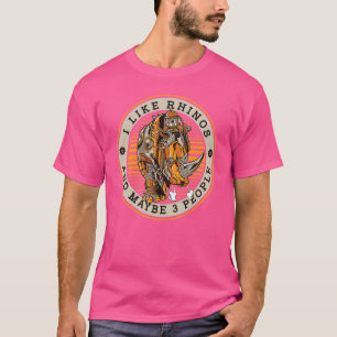Rhino Rhinoceros Horned Rhino T-Shirt