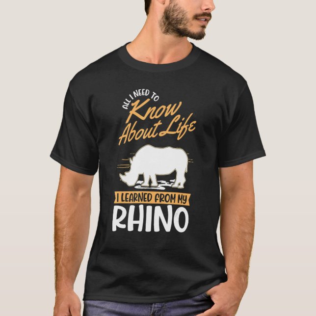 Rhino Rhinoceros Rhino T-Shirt (Vorderseite)