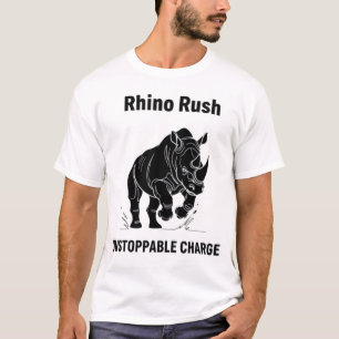 Rhino Rush Unaufhaltsamer Angriff Minimalist Schwa T-Shirt