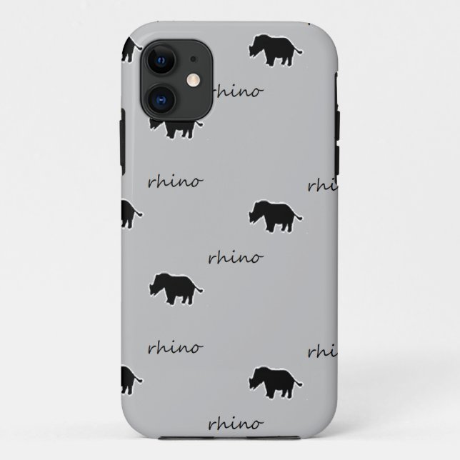 Rhino Silhouette Case-Mate iPhone Hülle (Rückseite)