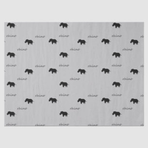 Rhino-Silhouette-Muster Seidenpapier