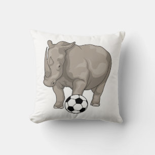 Rhino Soccer player Soccer Kissen