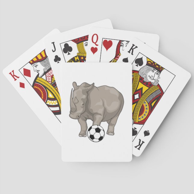 Rhino Soccer player Soccer Spielkarten (Rückseite)
