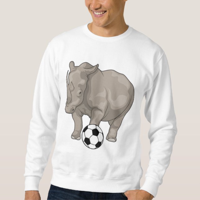 Rhino Soccer player Soccer Sweatshirt (Vorderseite)
