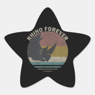 Rhino Spirit Animal Love Kostümgeschenk Stern-Aufkleber