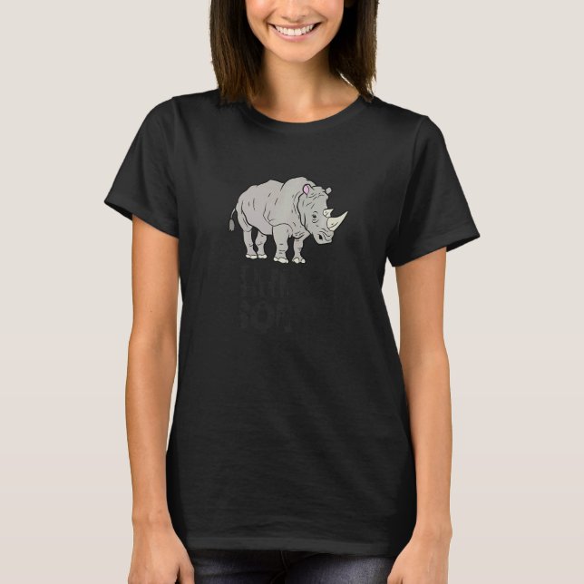 Rhino Squad Rhinoceros Team Rhino T-Shirt (Vorderseite)