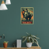 Rhino Südafrika Vintag