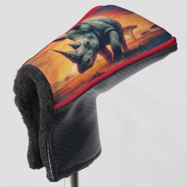 Rhino Sunset Safari Golf Headcover (3/4 Vorderseite)