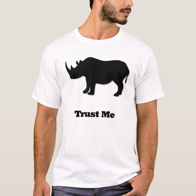 Rhino Trust Me schwarz T-Shirt (Vorderseite)
