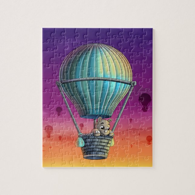Rhino und Heißluftballon (Vertikal)