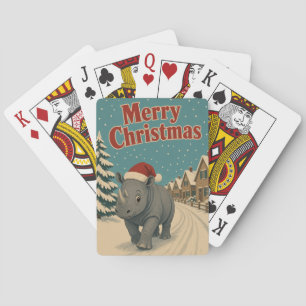 Rhino Village Lane Tier Weihnachten Spielkarten