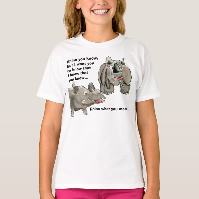 Rhino You Know Custom T - Shirt Apparel (Vorderseite)