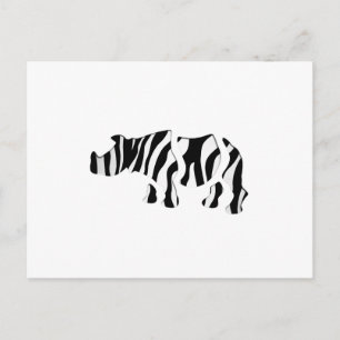Rhino zebra: Wild Mash-Up Postkarte