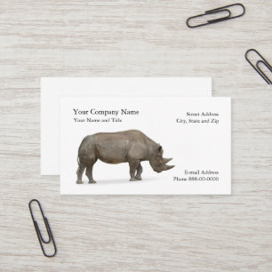 Rhino Zoologist Business Card Visitenkarte