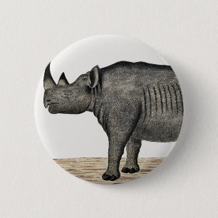 Rhinoceros Button