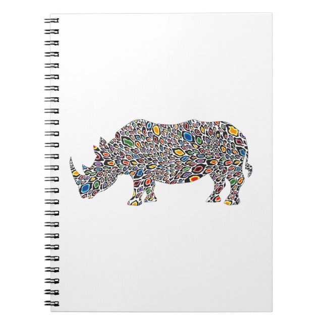Rhinoceros-Cheetah Notizblock (Vorderseite)