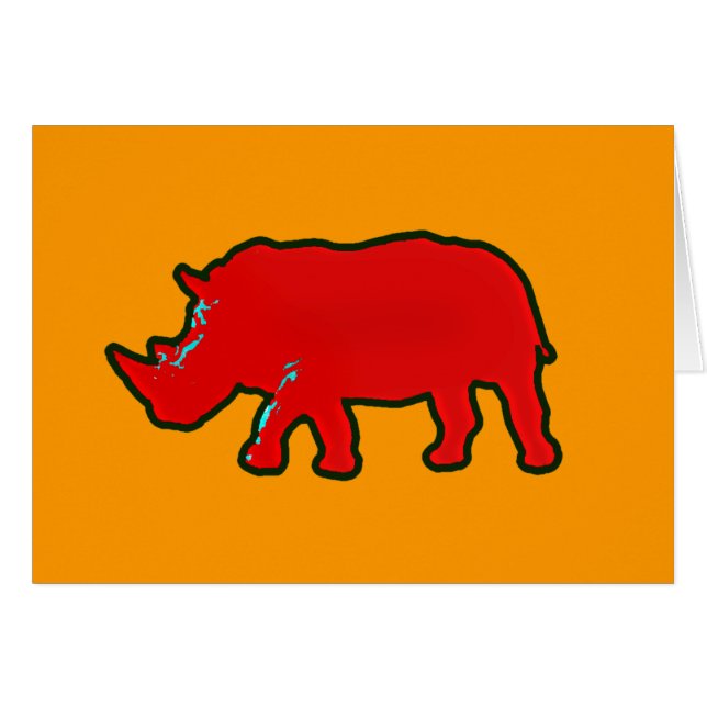 rhinocéros d'afrique rouge (Devant horizontal)