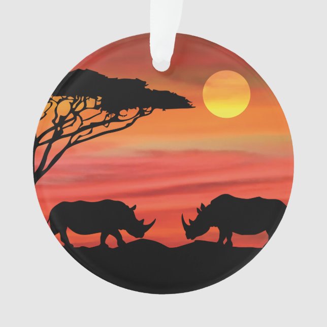 Rhinoceros dans le Serengeti africain (devant)