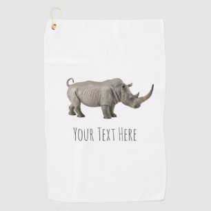 Rhinoceros Illustration Rhino Benutzerdefinierte M Golfhandtuch