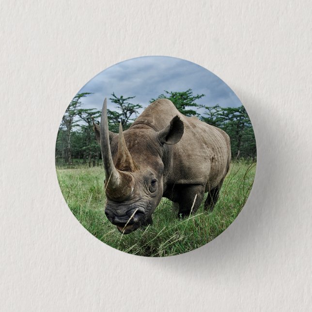 Rhinoceros | Kenia Button (Vorderseite)