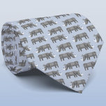 Rhinoceros Krawatte<br><div class="desc">Ein unterhaltsames Rhinomuster auf blauem Hintergrund, perfekt für alle Liebhaber von Tier- und Pflanzenwelt. Originelle Kunst von Nic Squirrell.</div>