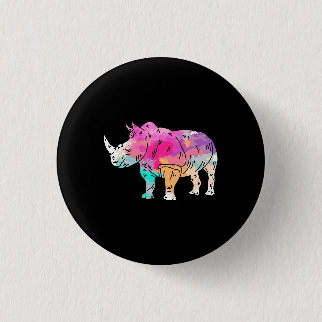 Rhinoceros Kunstvoll wandern im Valle Verzasca Rhi Button (Vorderseite)