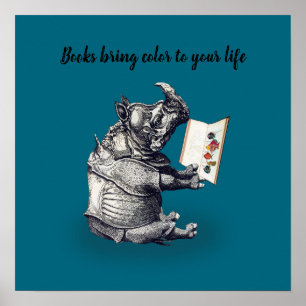 Rhinoceros-Lieben lesen Poster
