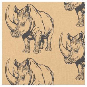 Rhinoceros oder Nashorn Stoff
