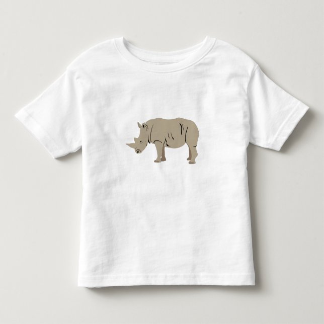 Rhinoceros Rhino Illustration Kleinkind T-shirt (Vorderseite)