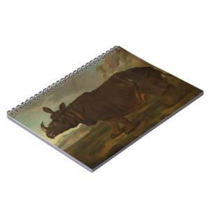 Rhinoceros (Rhino) (Wild Animal) (von J.B. Oudry) Notizblock