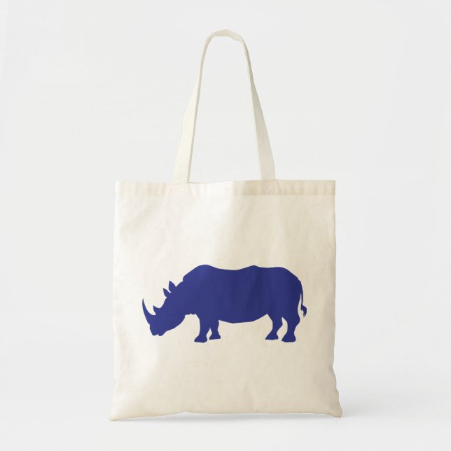 Rhinoceros-Silhouette Tragetasche (Vorne)