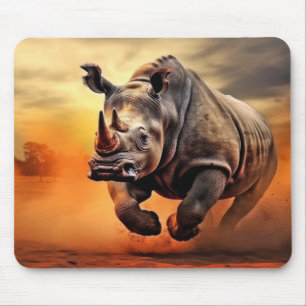 Rhinoceros Tierwelt Wilderes Meer Mousepad