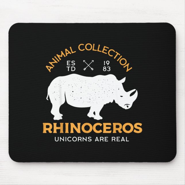 Rhinoceros Unicorns Are Real Funny Animal  Mousepad (Vorne)