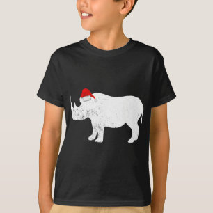 Rhinoceros Weihnachtsmannmütze - Weihnachten Pajam T-Shirt