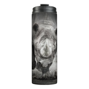 Rhinoceros: Wildtierportrait. Thermosbecher