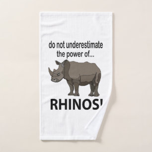 Rhinos Animal Funny Rhinos Handtuch