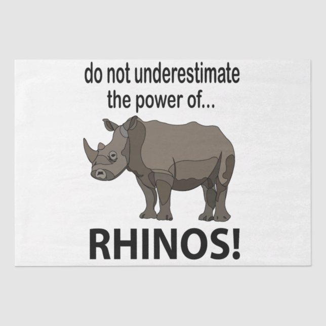 Rhinos Animal Funny Rhinos Seidenpapier (Vorderseite)