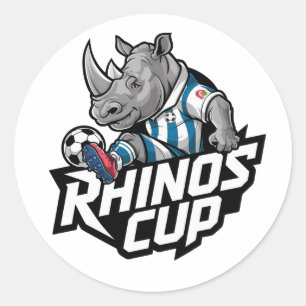 Rhinos Cup Runder Aufkleber