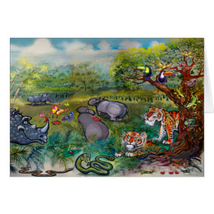 Rhinos Hippos und Tigers