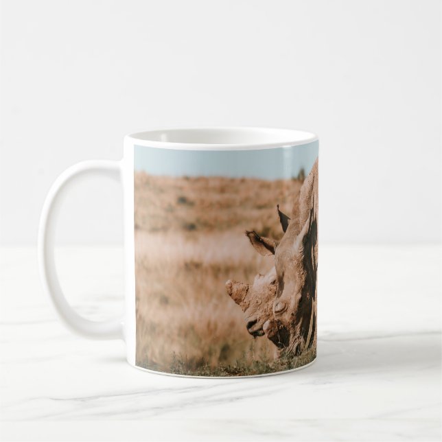 RHINO'S IN AFRIKA GRAZIEREN KAFFEETASSE (Links)