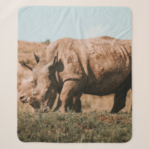 RHINO'S IN AFRIKA GRAZIEREN SHERPADECKE