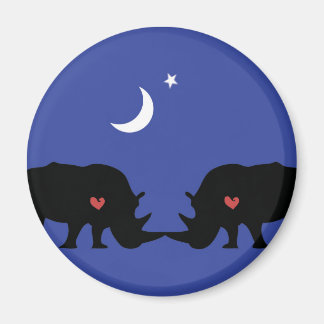 Rhinos in Liebe Magnet