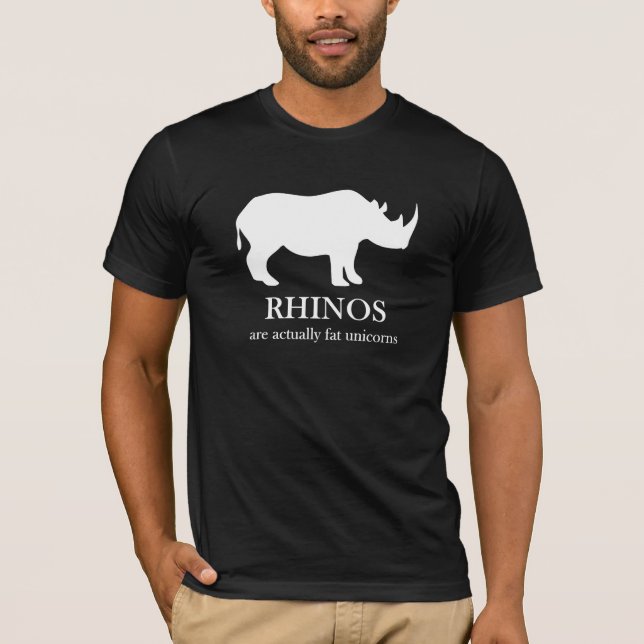 Rhinos sind fetter Unicorns-T - Shirt (Vorderseite)