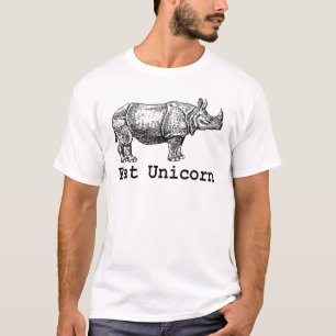 Rhinos sind gerade fetter Unicorns-Weiß-T - Shirt