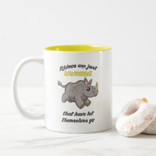 Rhinos sind Unicorns Zweifarbige Tasse