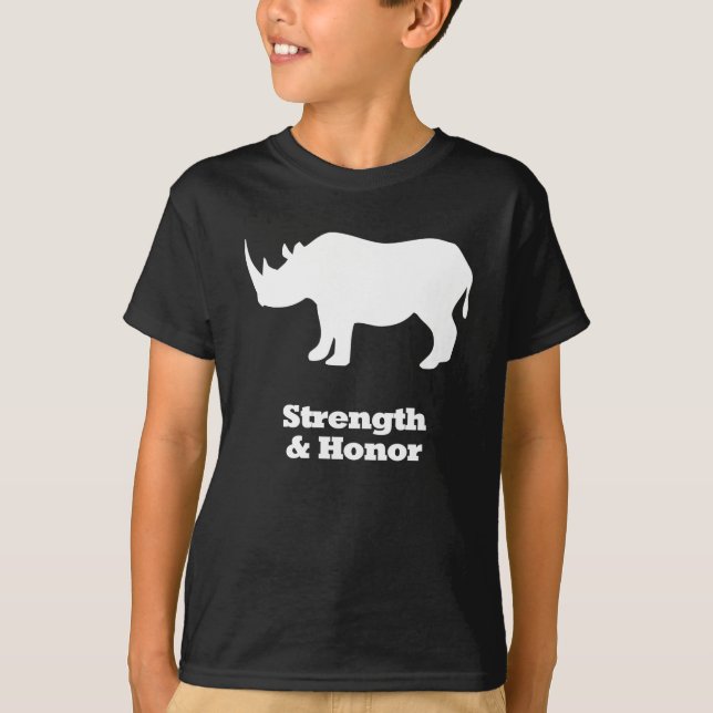 Rhinostärke und Ehrenweiß T-Shirt (Vorderseite)