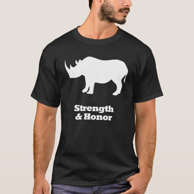 Rhinostärke und Ehrenweiß T-Shirt (Vorderseite)