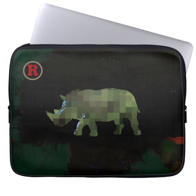 Rhinotierkunst Laptopschutzhülle (Vorderseite)