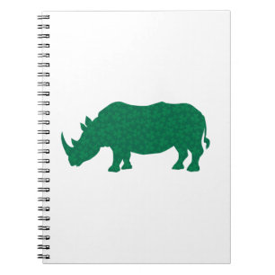 Rhinozeros aus Kleeblättern Notizblock